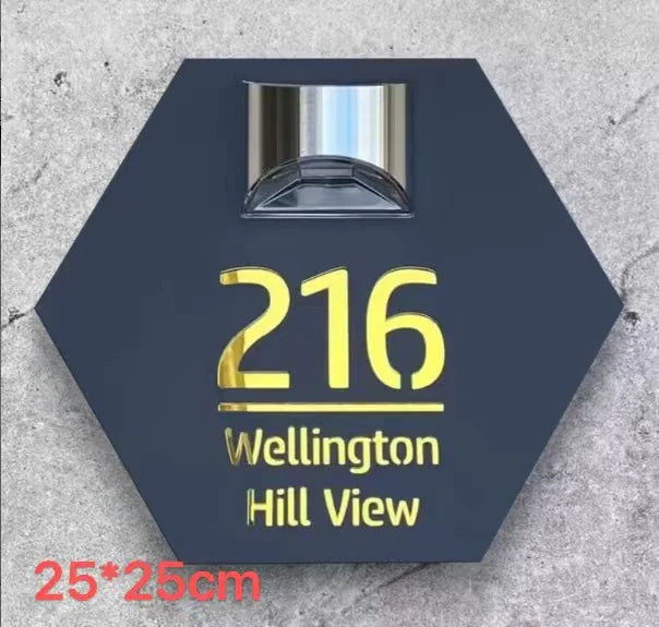 Acrylic Metal Home Address Sign