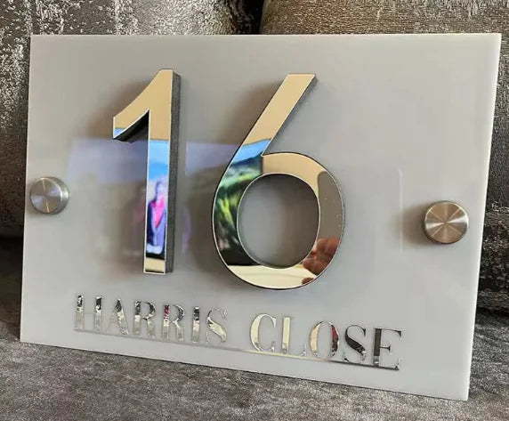 Acrylic Metal Home Address Sign