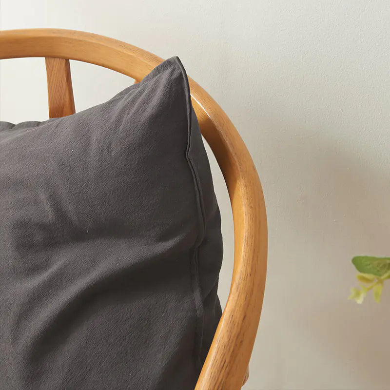 Retro Washed Cotton Pillow in Pure Color