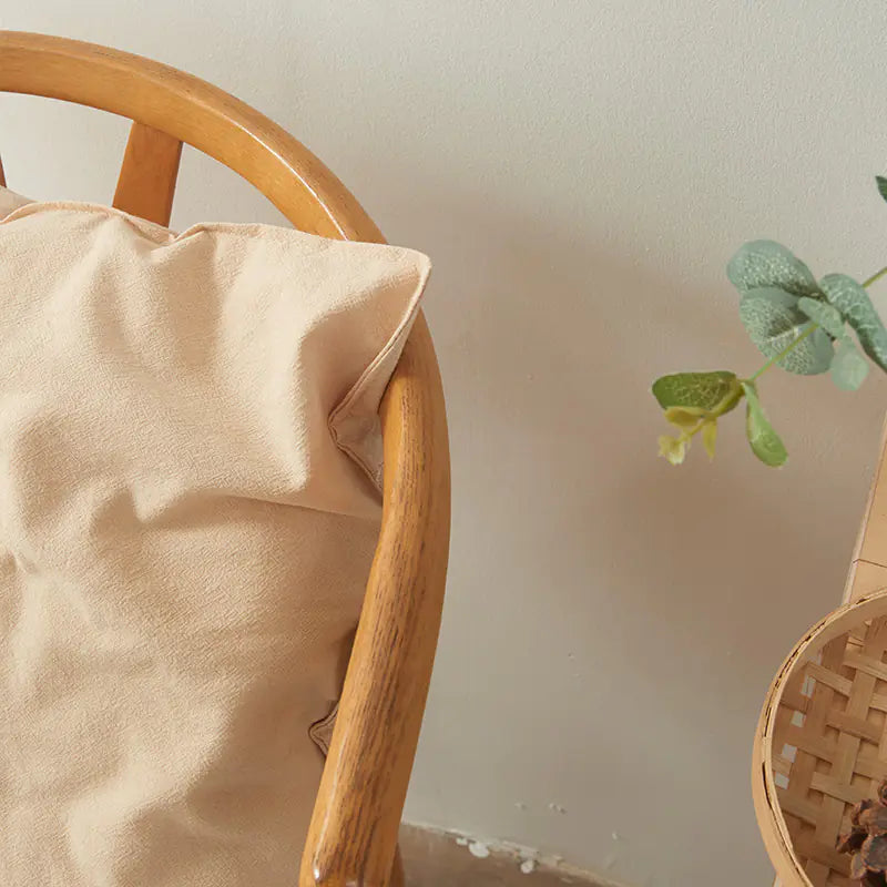 Retro Washed Cotton Pillow in Pure Color