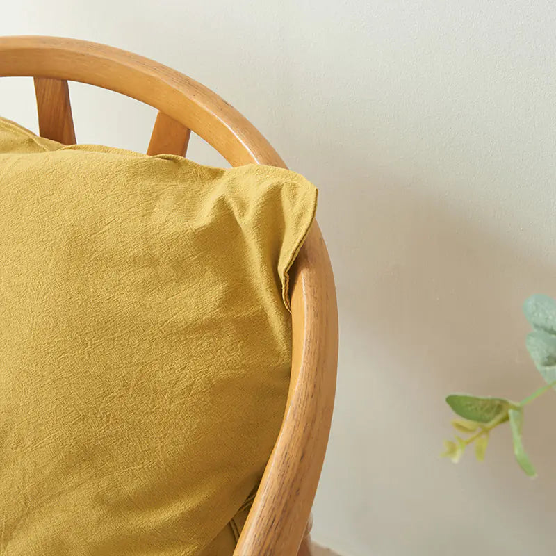 Retro Washed Cotton Pillow in Pure Color