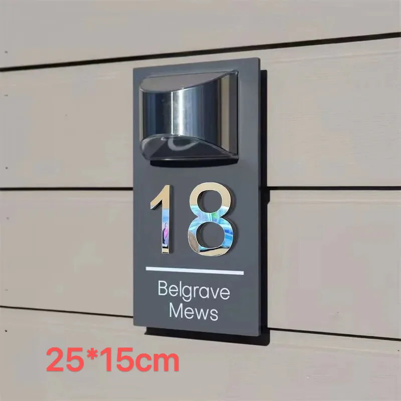 Acrylic Metal Home Address Sign
