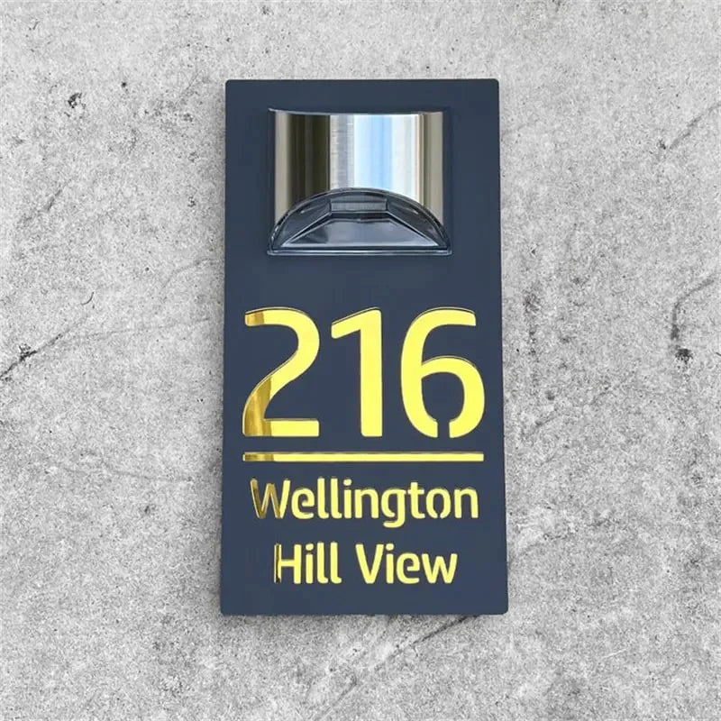 Acrylic Metal Home Address Sign