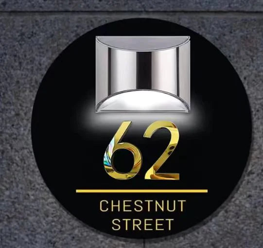 Acrylic Metal Home Address Sign