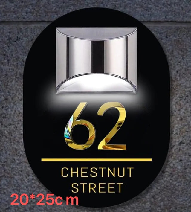 Acrylic Metal Home Address Sign