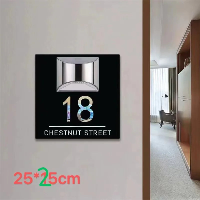 Acrylic Metal Home Address Sign